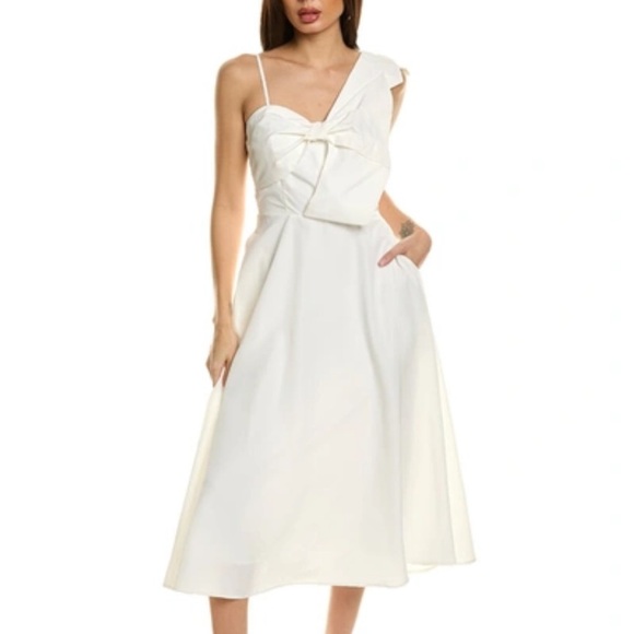 Elie Tahari The Emily Bow Midi Dress - Picture 1 of 7